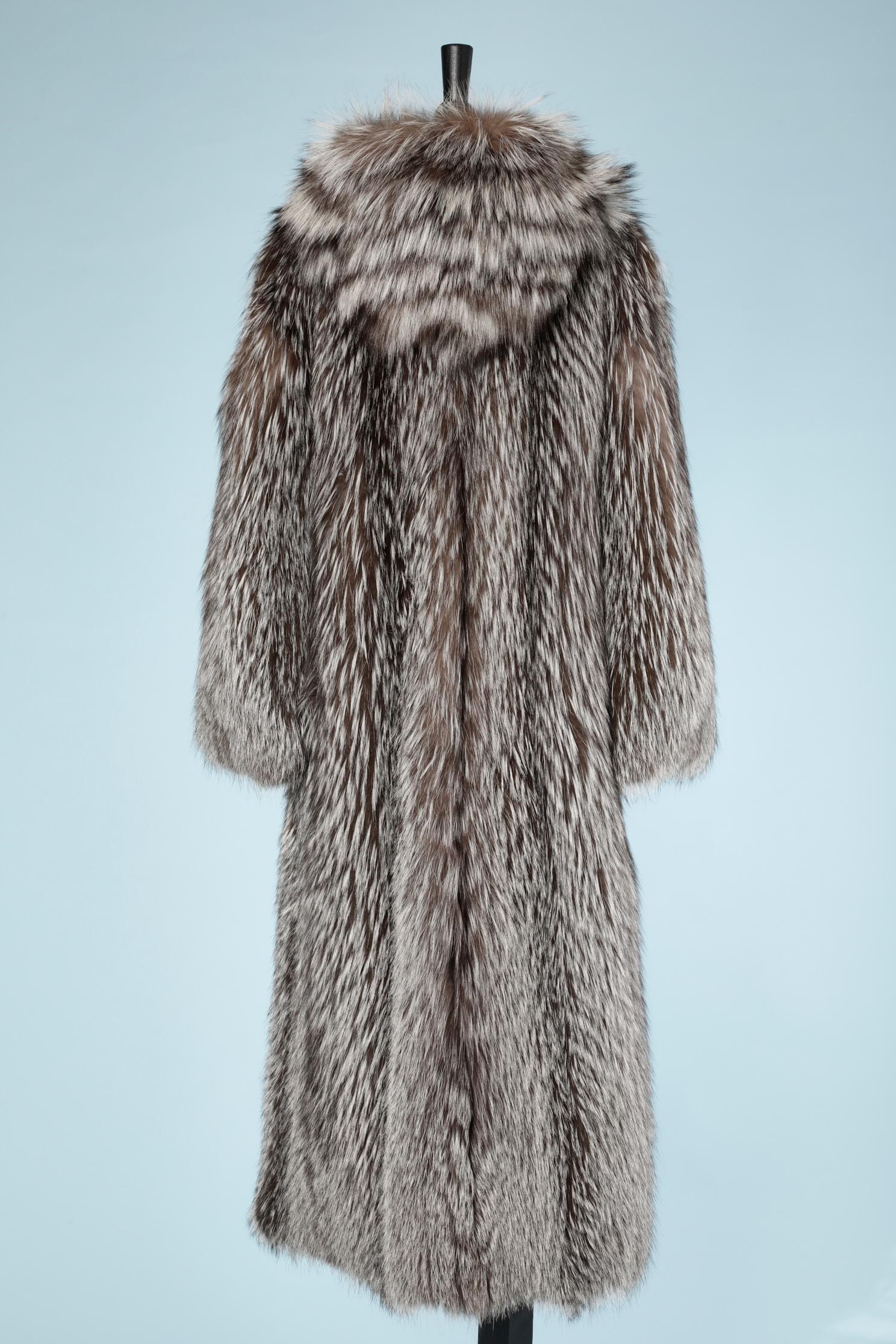 Long coat  in Silver fox furs with technical lining Escada Sport  1