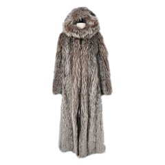 Long coat  in Silver fox furs with technical lining Escada Sport
