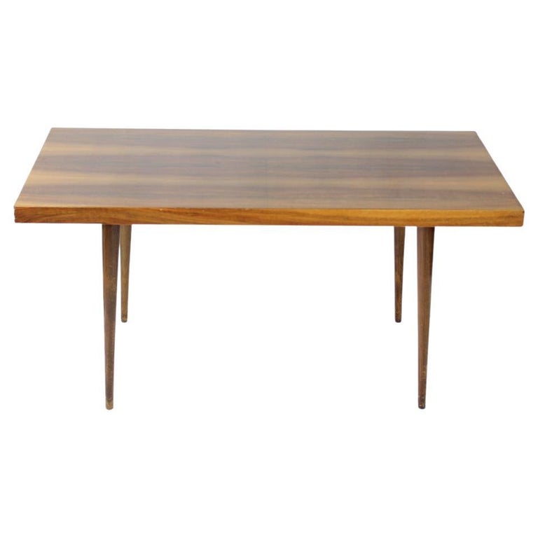Long Coffee Table In Walnut By Mier, Czechoslovakia 1960s For Sale at