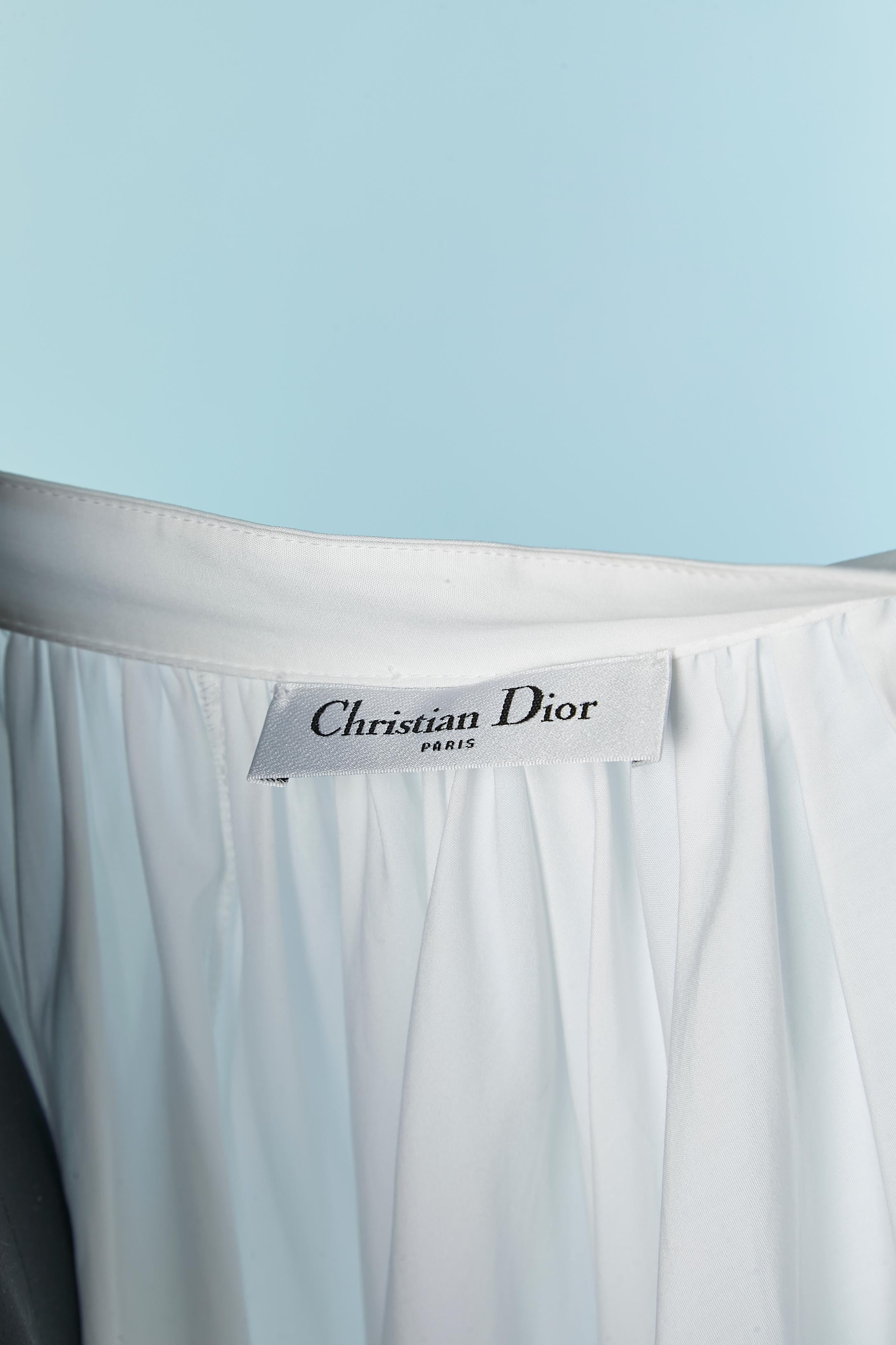 Jupe longue à volants en coton et popeline CHRISTIAN DIOR en vente 1