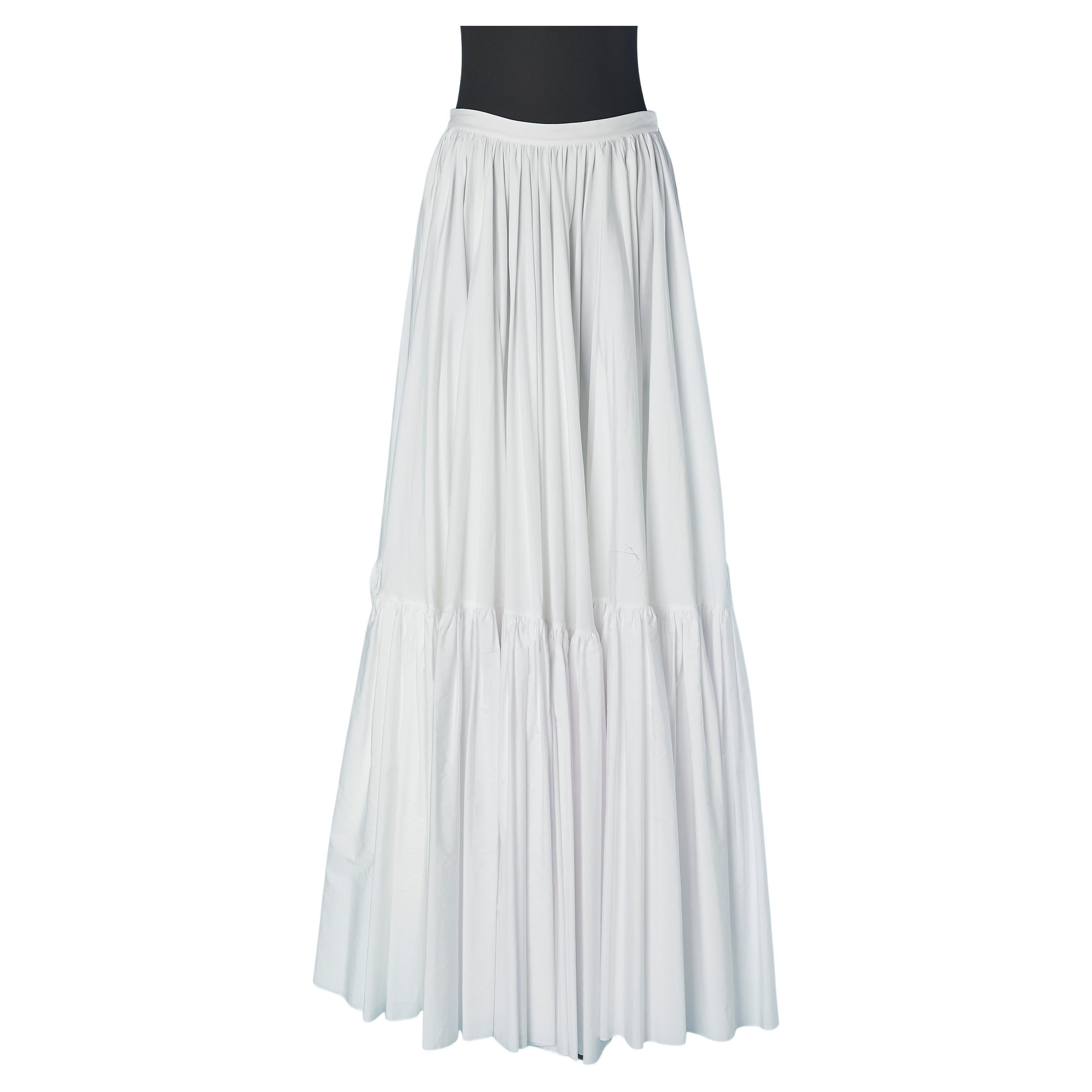 Long cotton Popeline ruffle skirt CHRISTIAN DIOR
