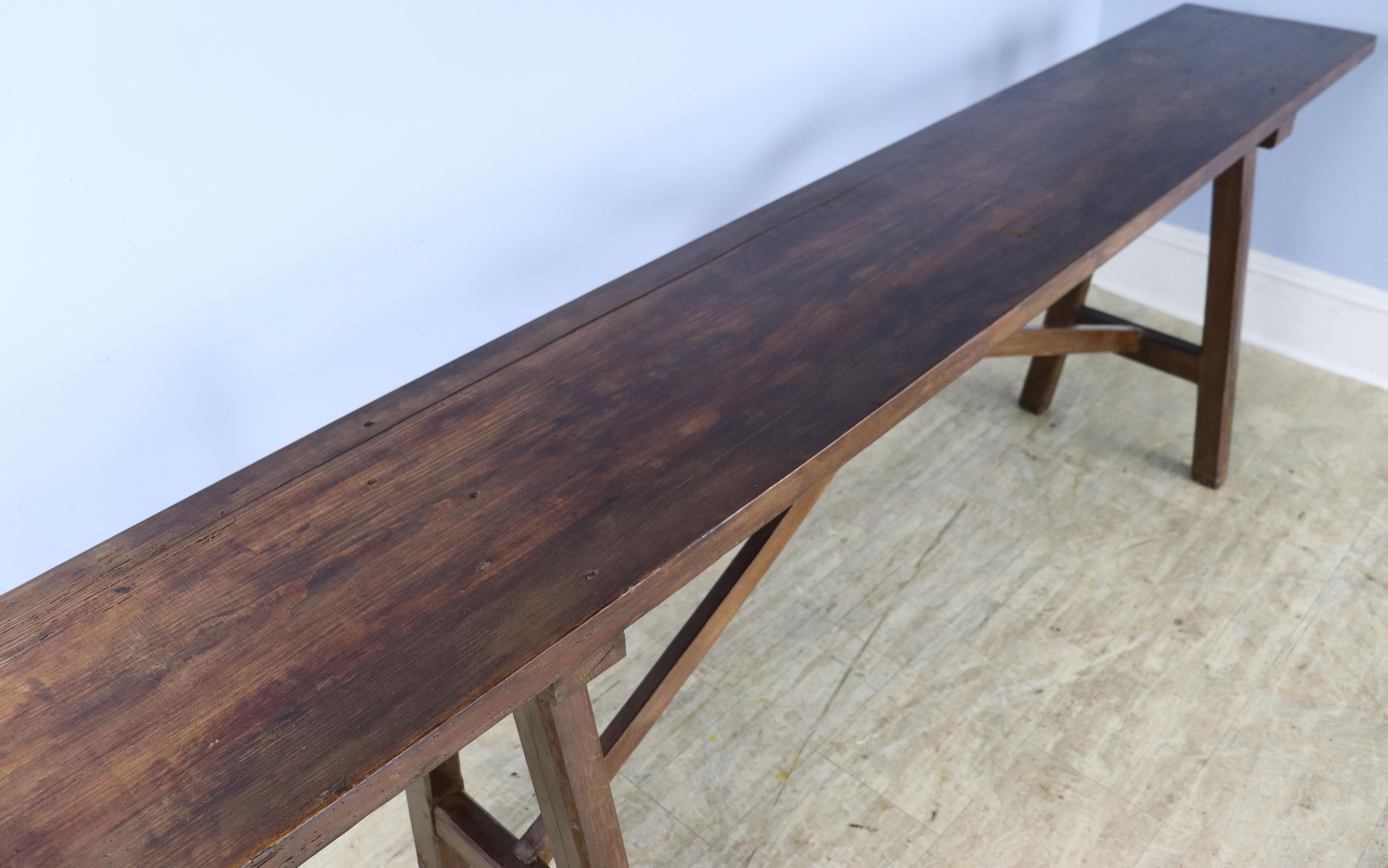Long Country Fruitwood Console Table or Server 2
