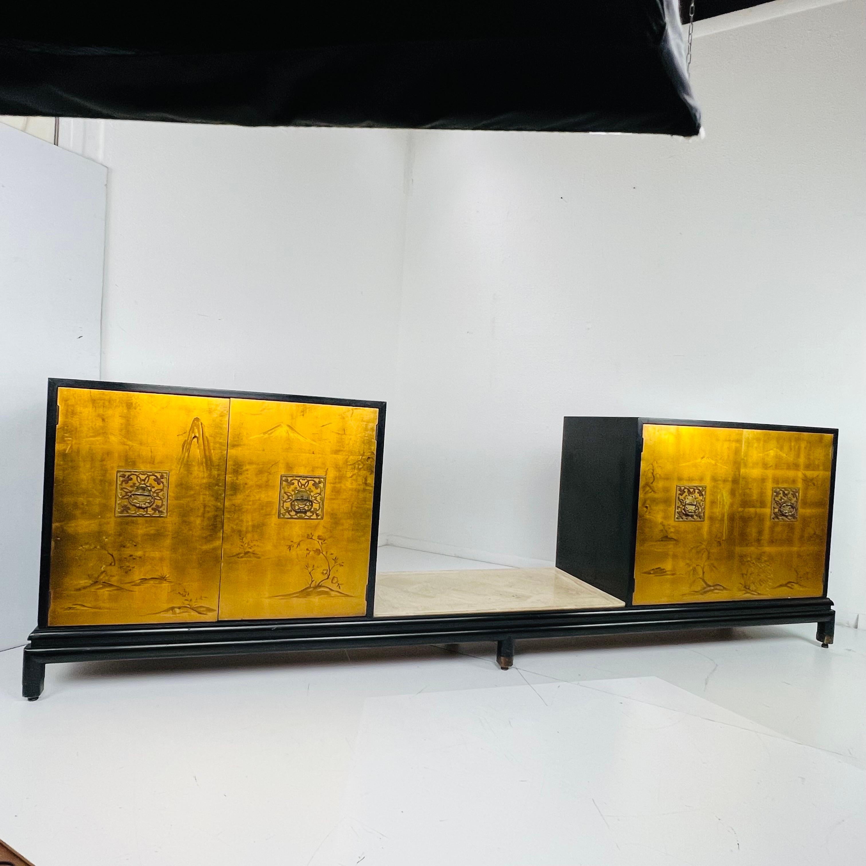 North American Long Credenza / Double Cabinet by Renzo Rutili for Johnson Furniture For Sale