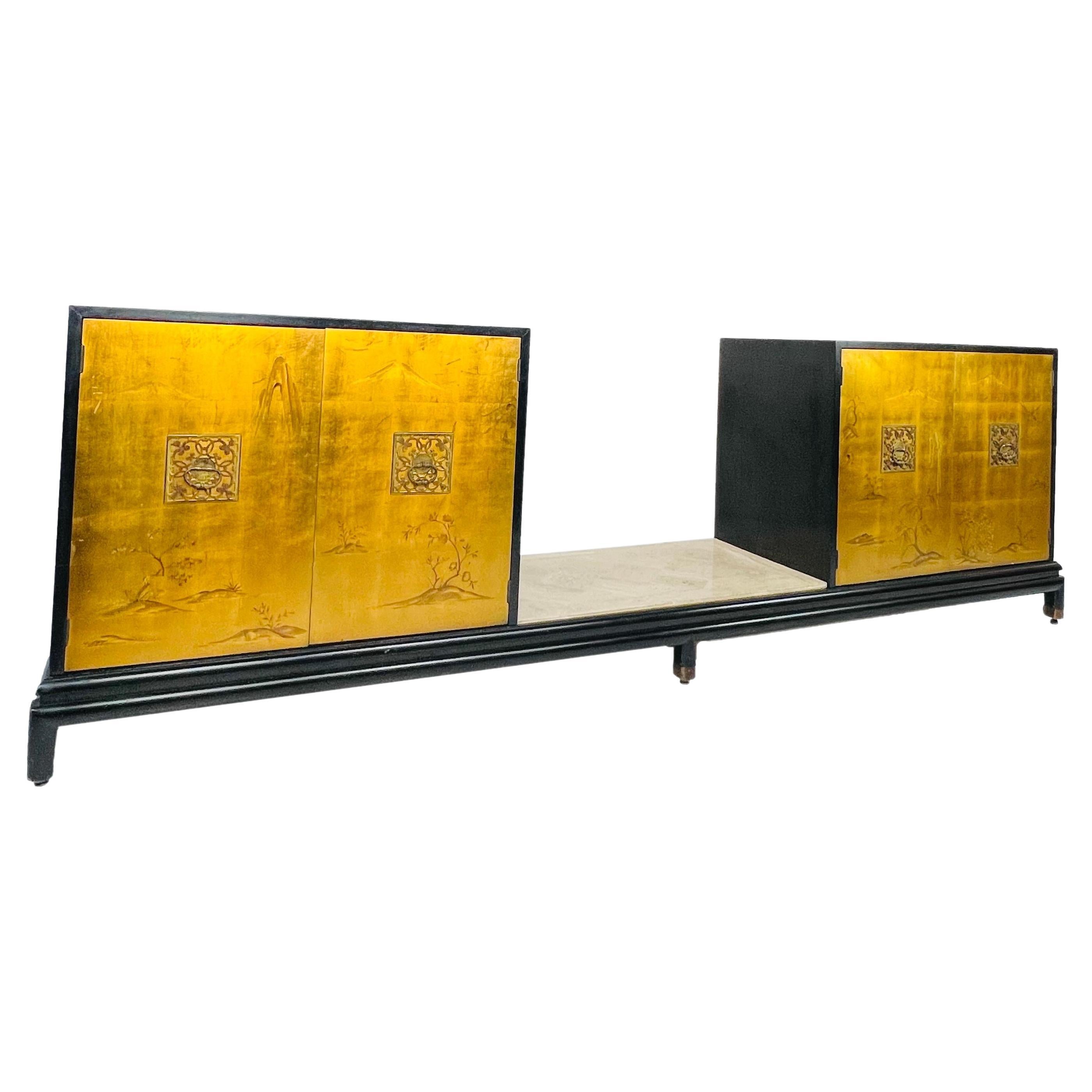 Long Credenza / Double Cabinet by Renzo Rutili for Johnson Furniture For Sale