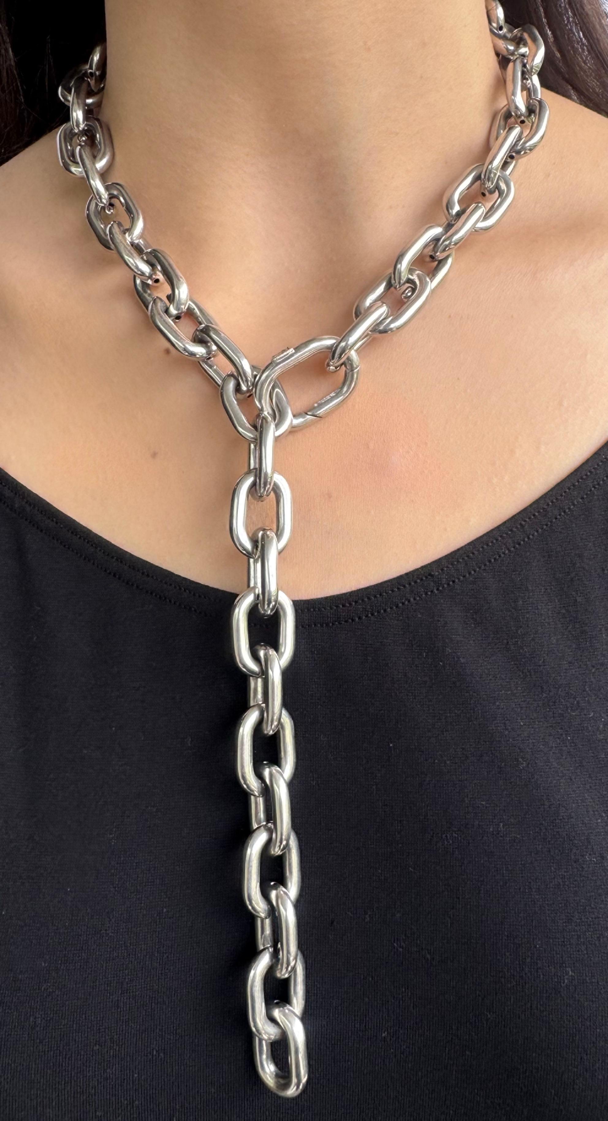 Women's or Men's Long Cuban Necklace For Sale