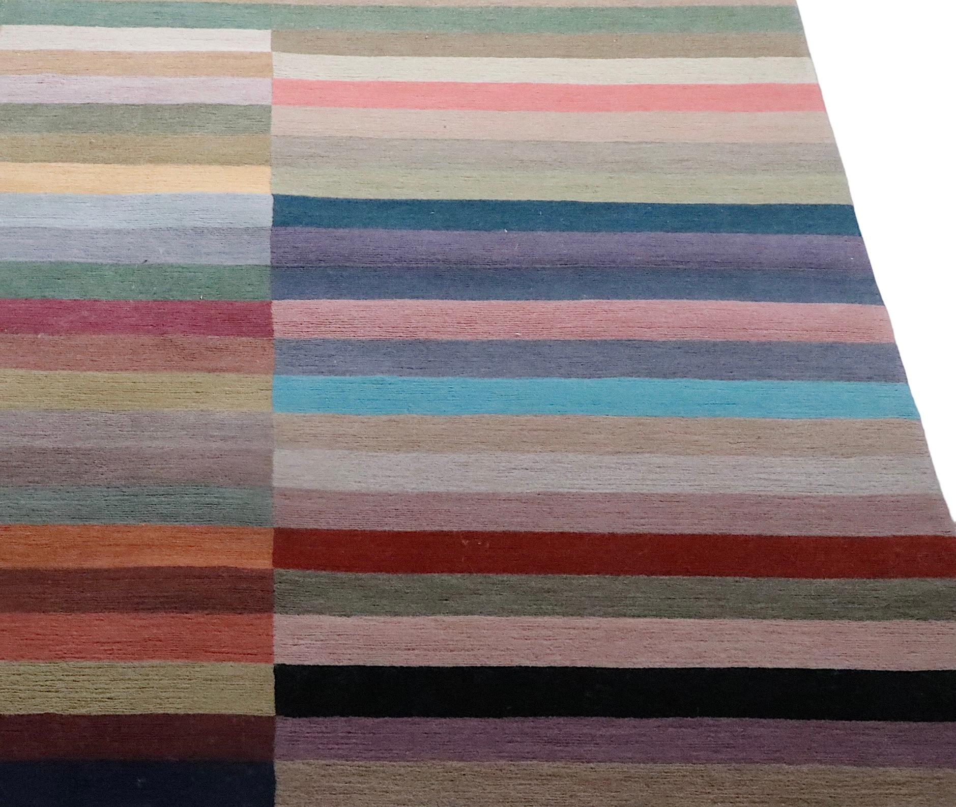 Laine Long Cut Pile Wool and Silk Cut Pile Spectrum Runner par The Rug Company 2010 en vente
