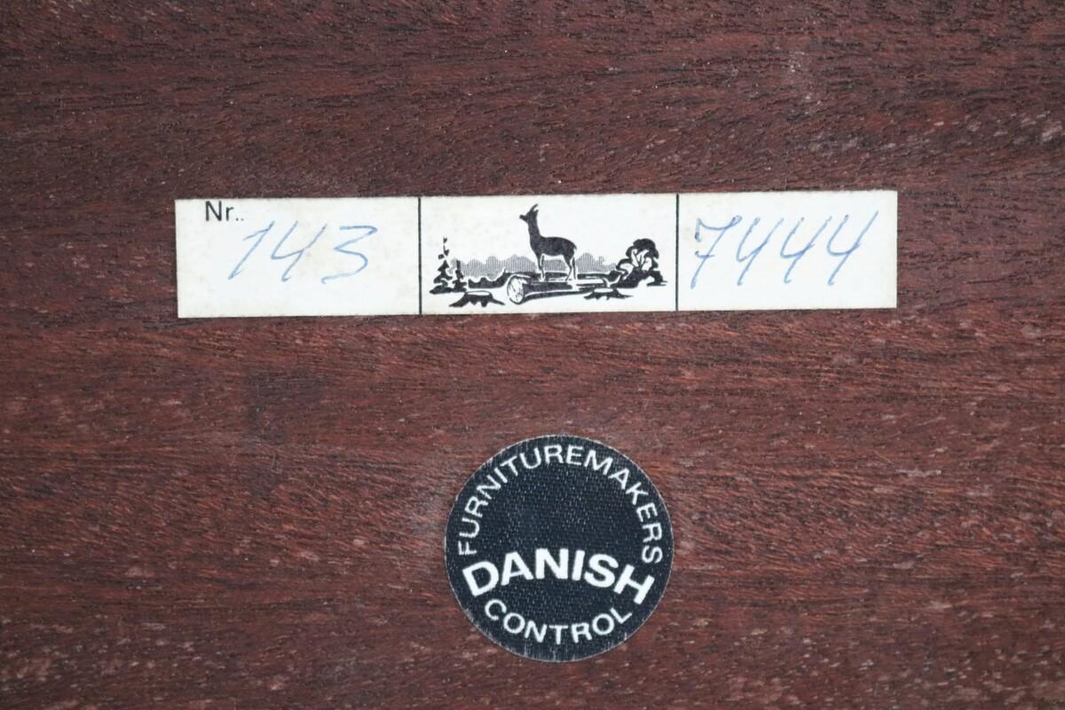 Long coffee table made in Denmark in the 1960's by Severin Hansen for Haslev editor. The original attribution mark can be found at the bottom.