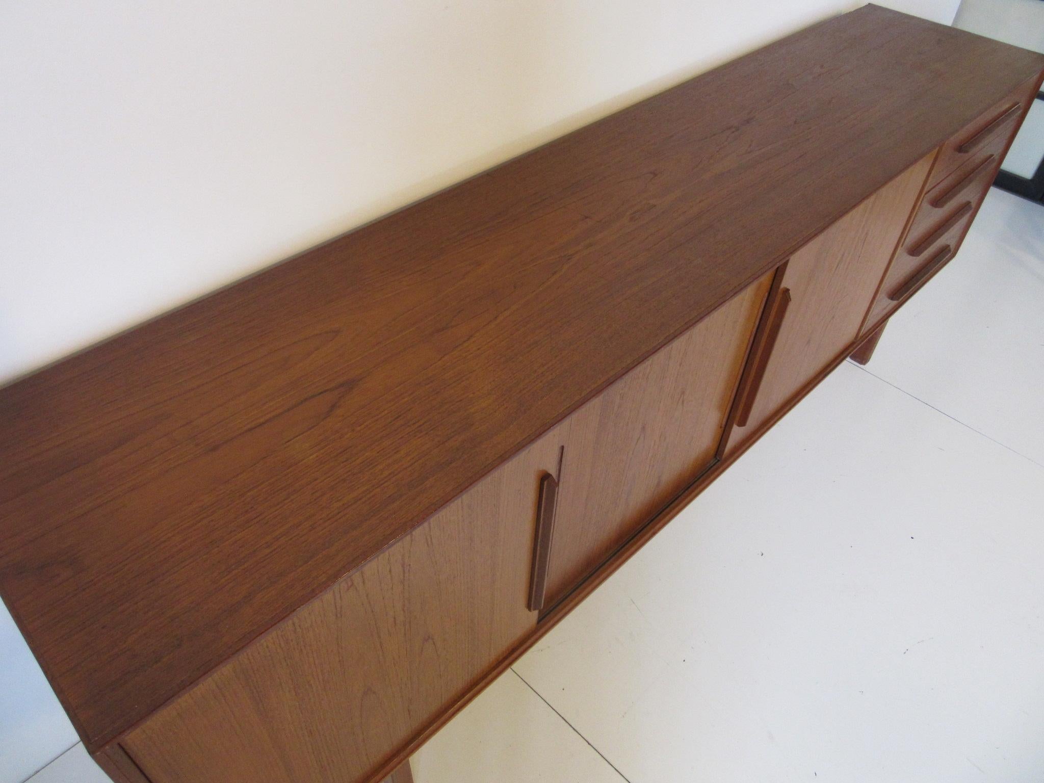 Long Danish Credenza or Sideboard in the style of IB Kofod-Larsen 4