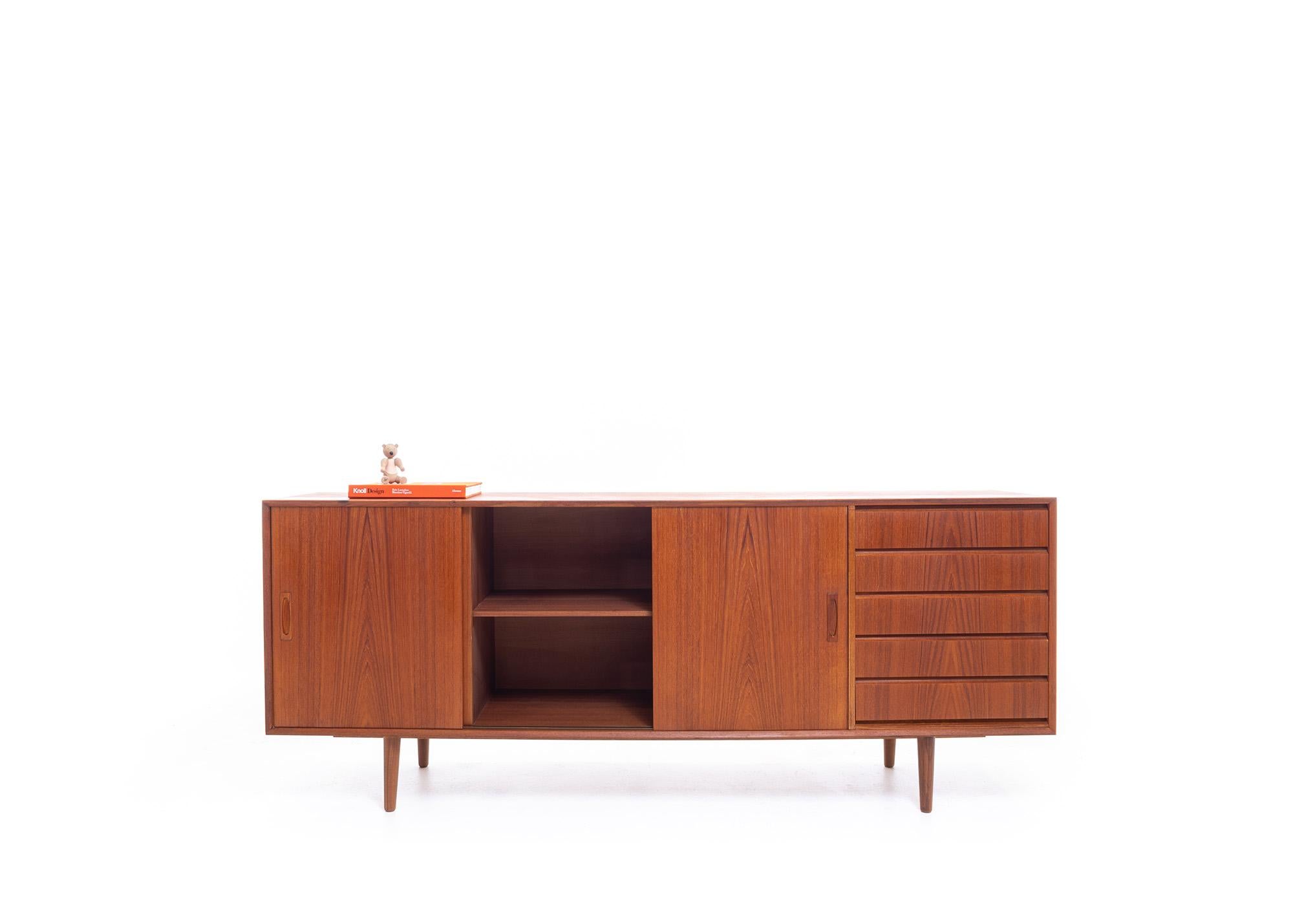 Mid-Century Modern Long Danish Teak Sideboard