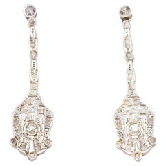 Long Deco diamond earrings