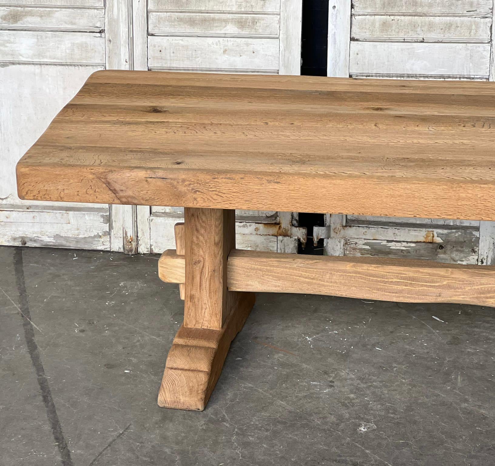 Long & Deep French Bleached Oak Farmhouse Dining Table 2