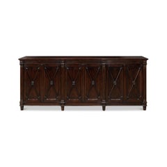 Long Directoire Style Dark Brown Buffet