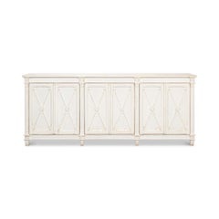 Long Directoire Style White Buffet