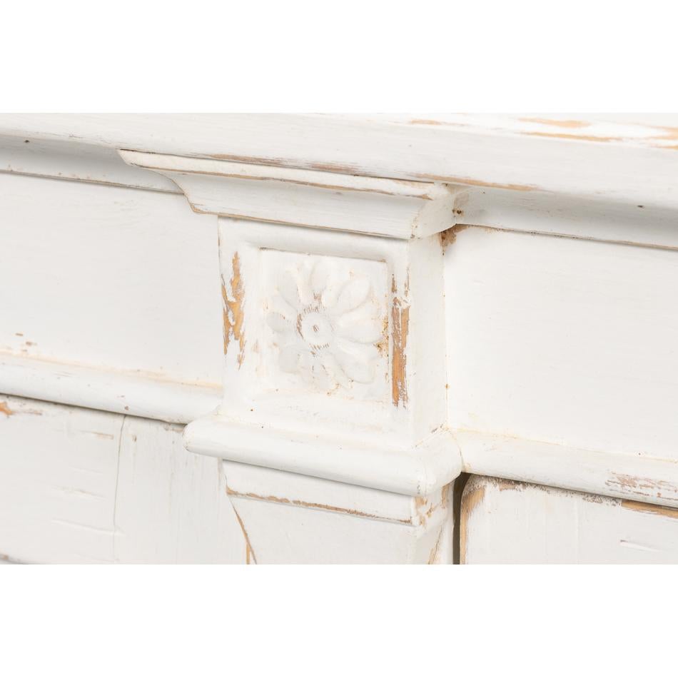 Long Directoire Style White Buffet For Sale 2