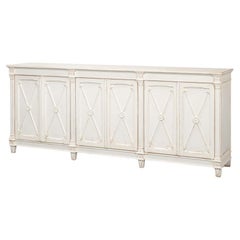 Long Directoire Style White Buffet