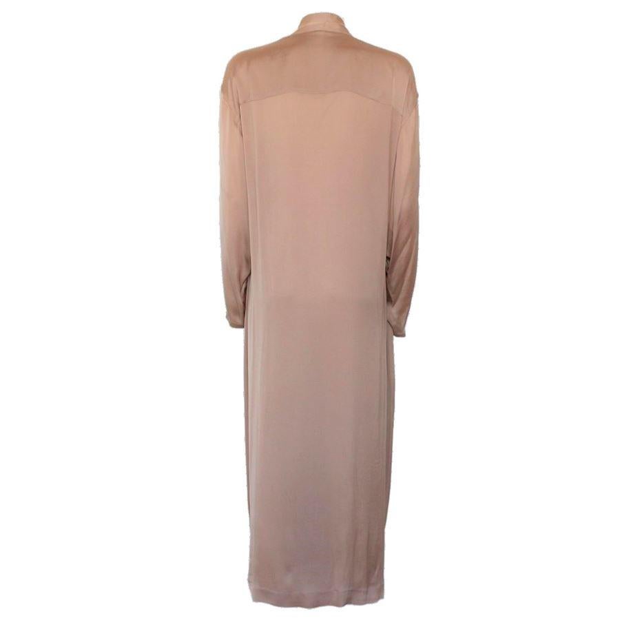 Evening long dress 100% Silk Sand color Long sleeve Length from shoulder cm 120 (47.2 inches) Original price euro 1400
