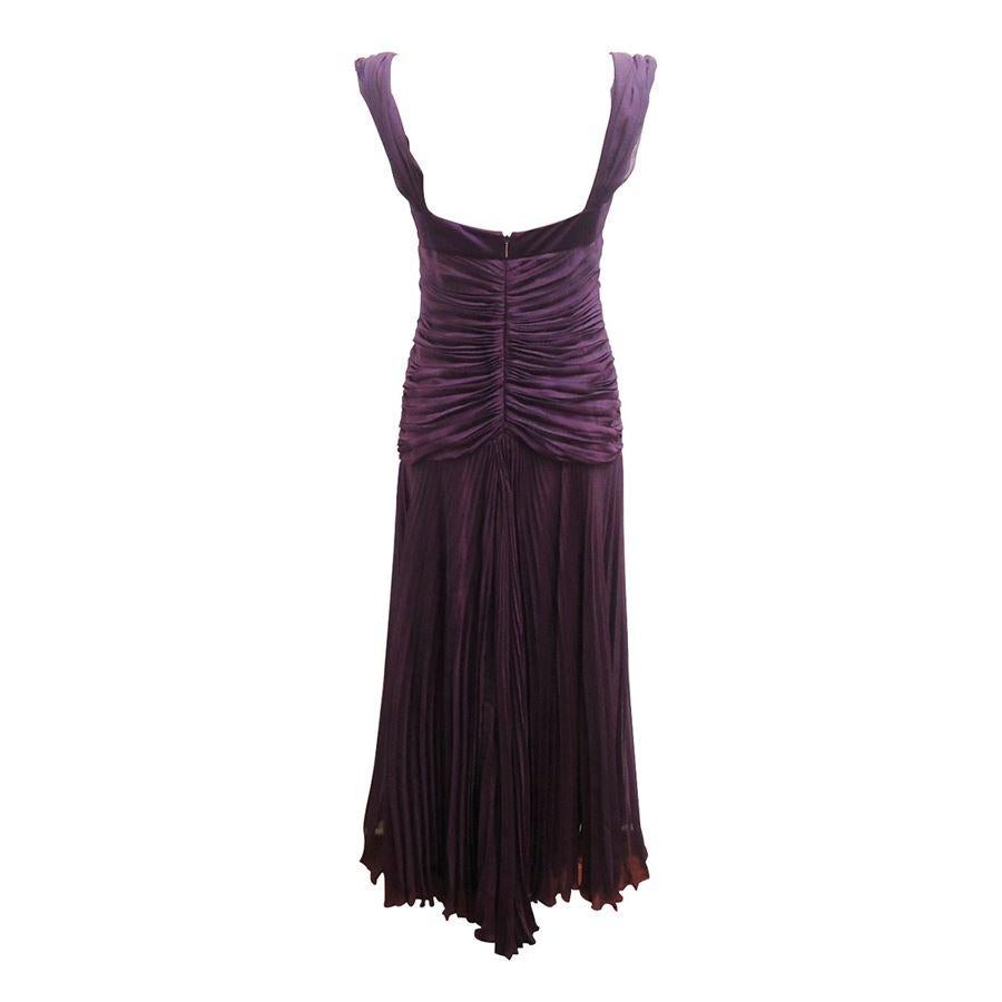 2008 Collection Silk plissé Purple color Beautiful work of folds Total lenght (shoulder/hem) cm 135 (53.1 inches)
