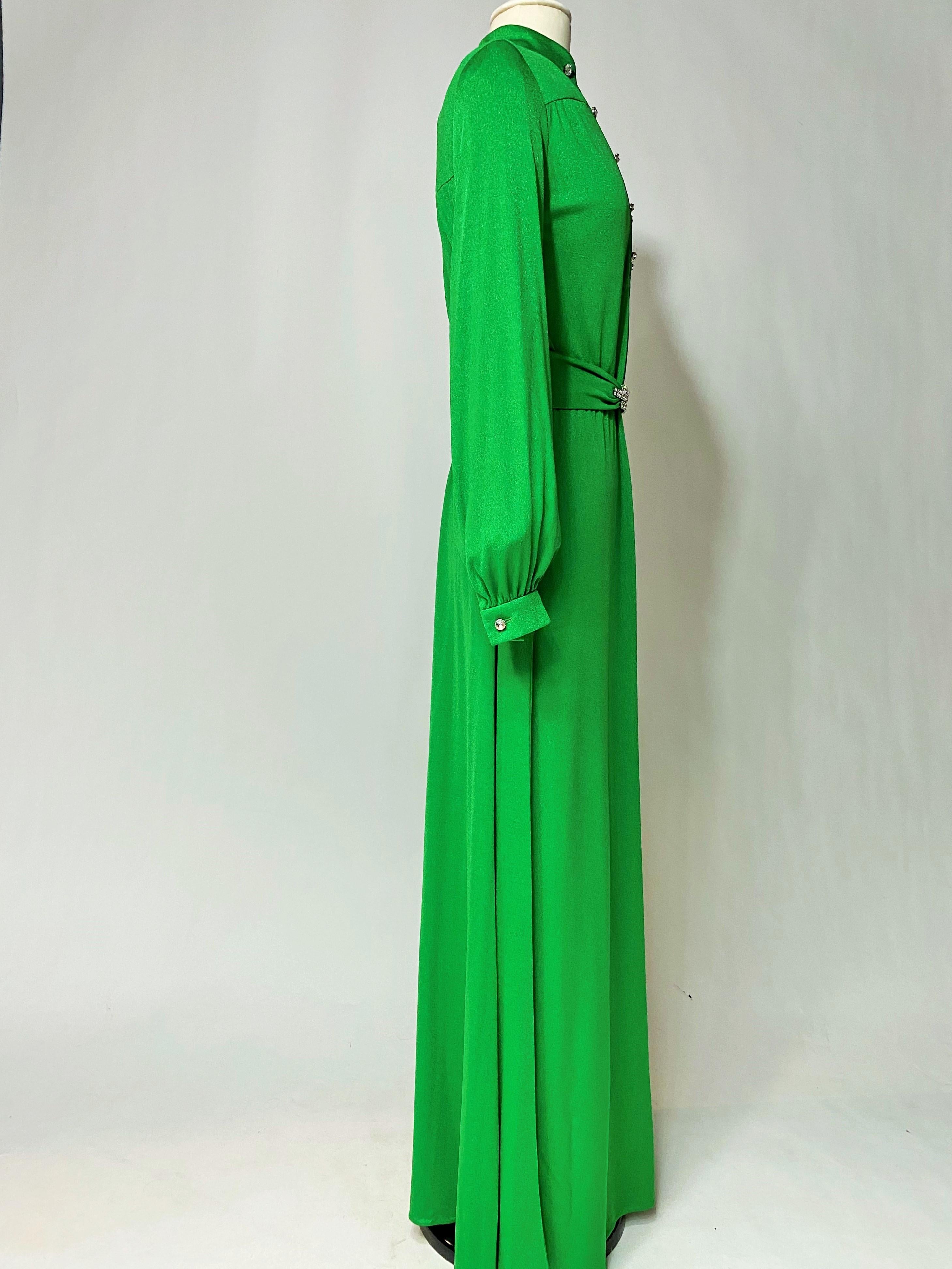 Long dress in jersey and strass by Uli Richter - Berlin Circa 1970 4