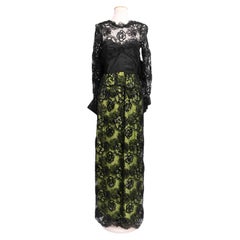 Long dress in lace and sequins