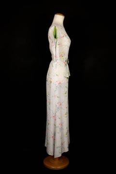 Long Dress with Floral Patterns, 1930s/40s