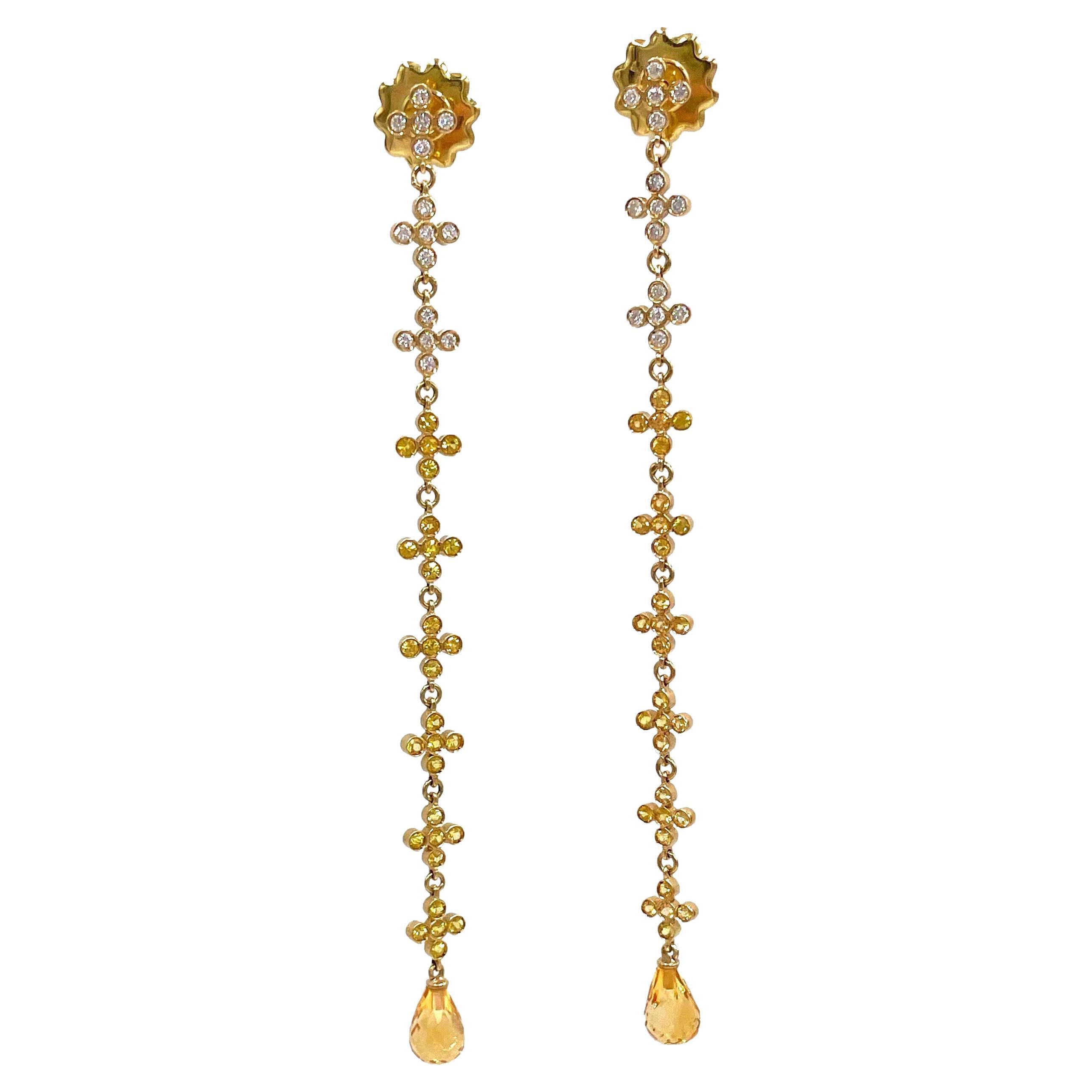 Long Hanging Diamond Earrings at 1stDibs diamond hanging earrings