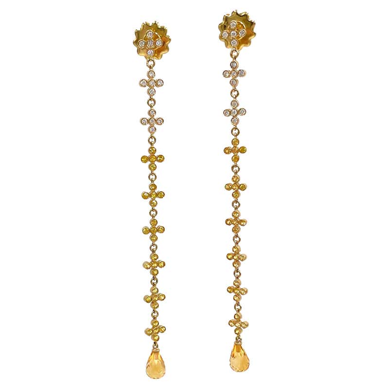 Long Hanging Diamond Earrings at 1stDibs | diamond hanging earrings ...