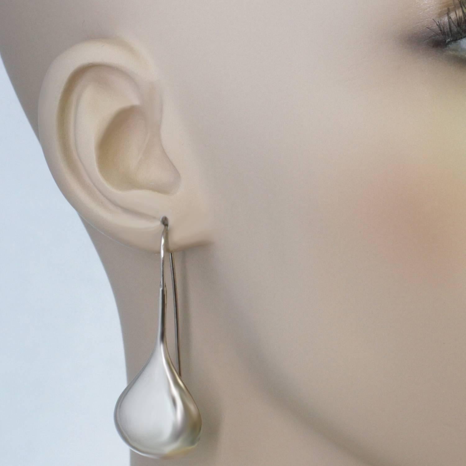 Women's Long Drop Sterling Silver Earrings