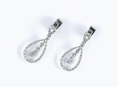 Long Earrings in White Gold and Clean White Diamonds