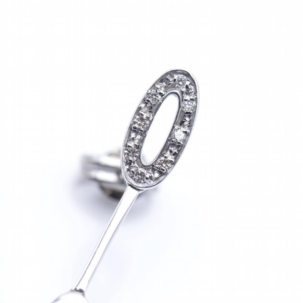 Long earrings in white gold and pearls. Brand new. In New Condition For Sale In Barcelona, CT