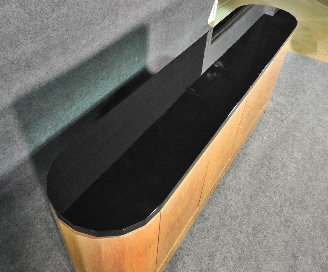 Long Ebonized Top Credenza In Good Condition In Brooklyn, NY