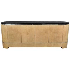 Long Ebonized Top Credenza