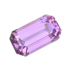 Long Emerald Cut Baby Pink Kunzite Pendant Size Natural from Afghanistan 20 mm