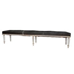 Long English George IV Period Painted Hall or Gallery Bench, circa 1825