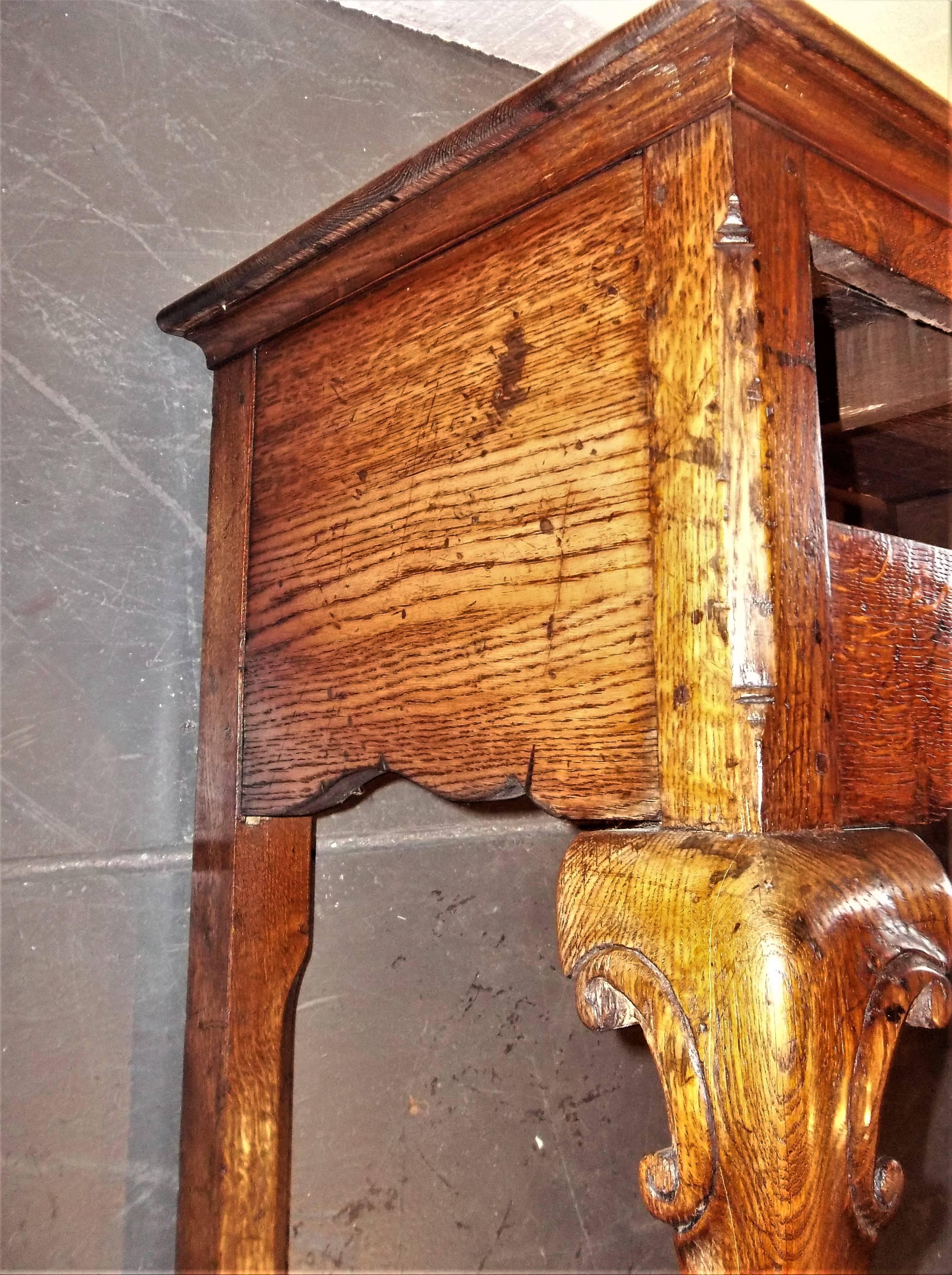 Long English or Welsh Georgian Style Oak Dresser Sideboard 8