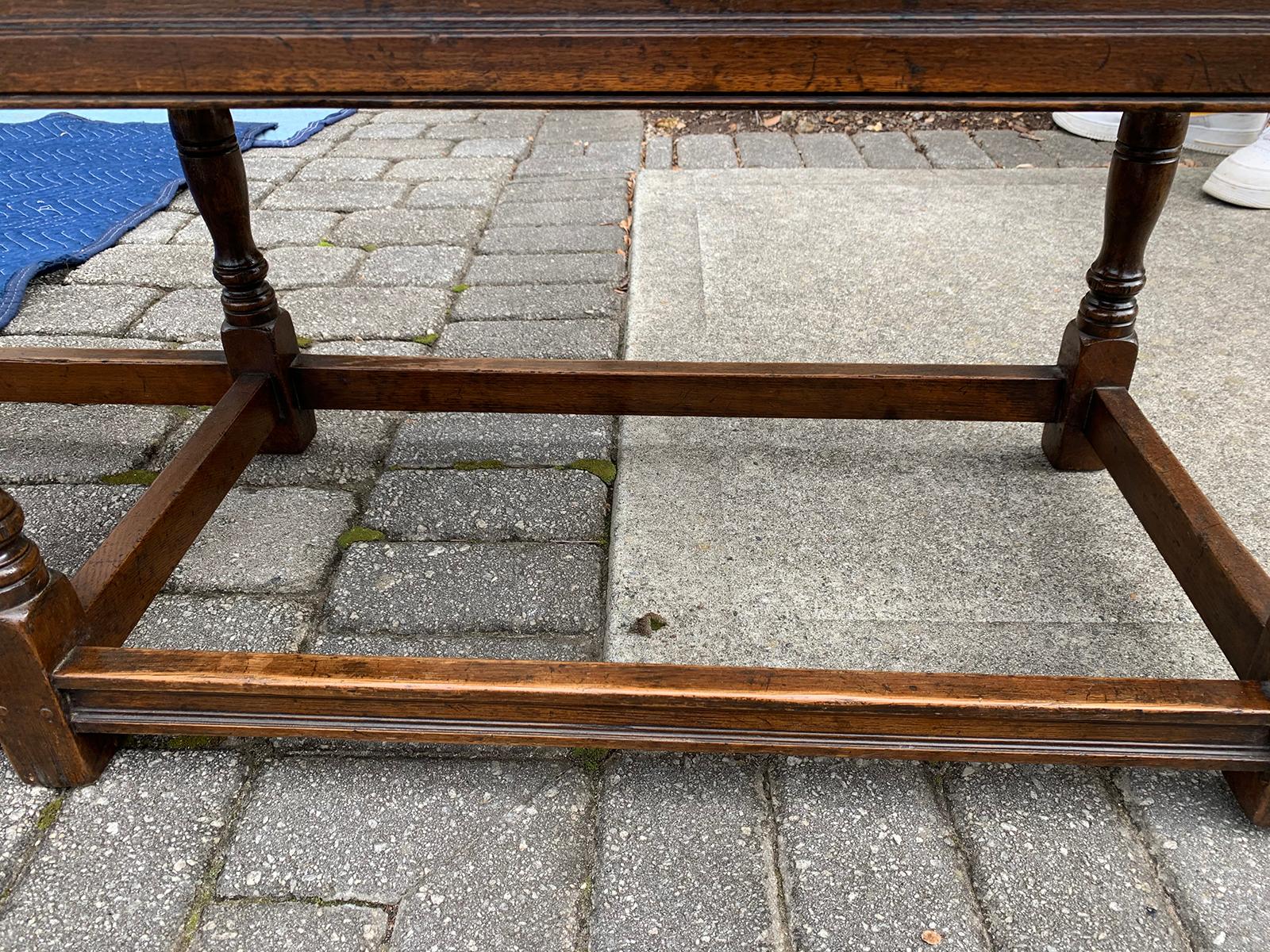 Long English Wood Coffee Table or Joint Stool Bench, circa 1900s-1930s 8