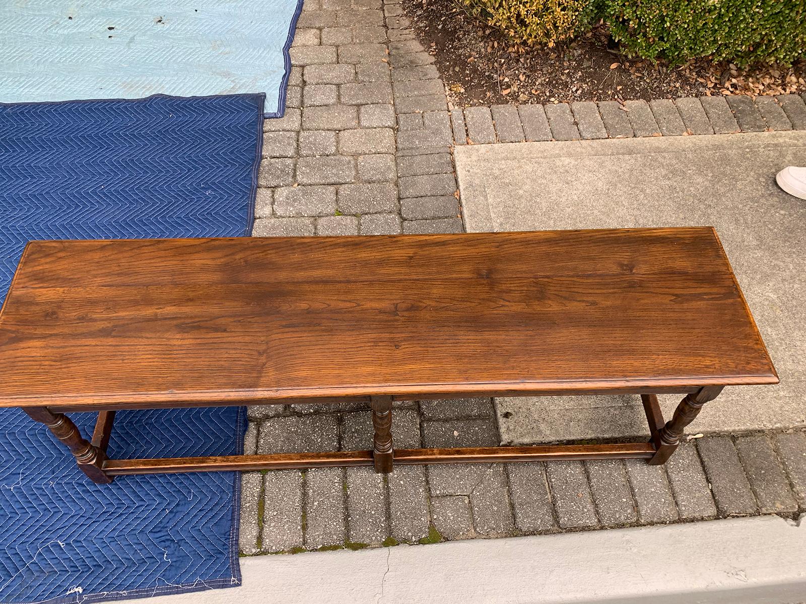 Long English Wood Coffee Table or Joint Stool Bench, circa 1900s-1930s 3