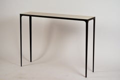 Long 'Esquisse' Wrought Iron and Cream Parchment Console by Design Frères