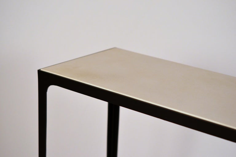 Long 'Esquisse' Wrought Iron and Cream Parchment Console by Design ...