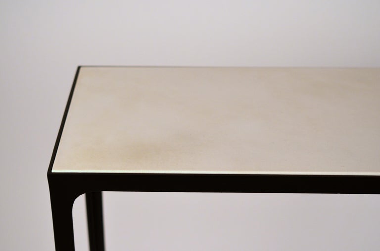 Long 'Esquisse' Wrought Iron and Cream Parchment Console by Design ...