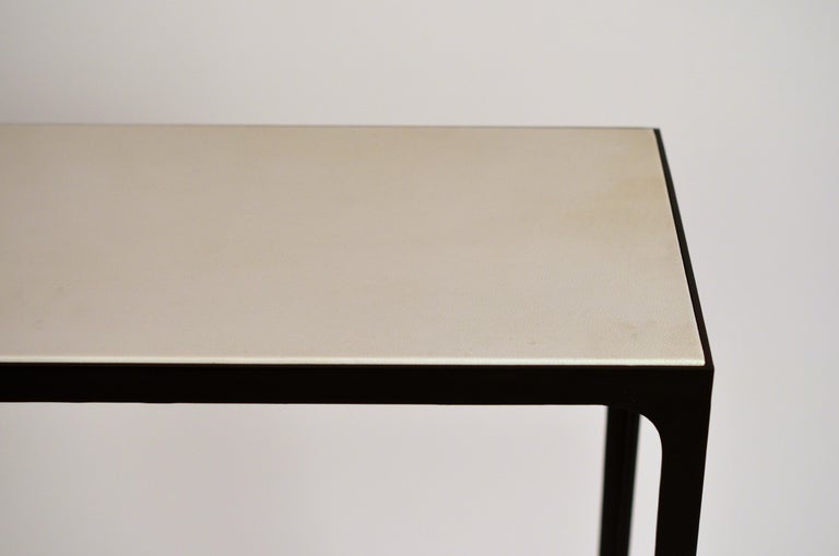 Long 'Esquisse' Wrought Iron and Cream Parchment Console by Design ...