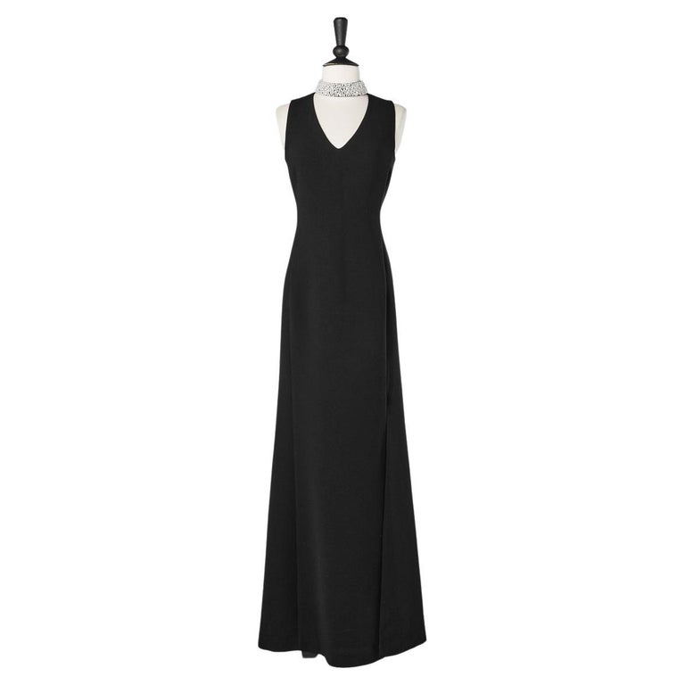 long black dress with 3 4 sleeves Black 3/4 Sleeve Maxi Dress – BLANK main image 1