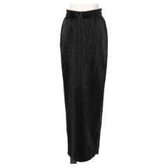 Used Long evening pencil black skirt fully embroidered Gianni Versace 