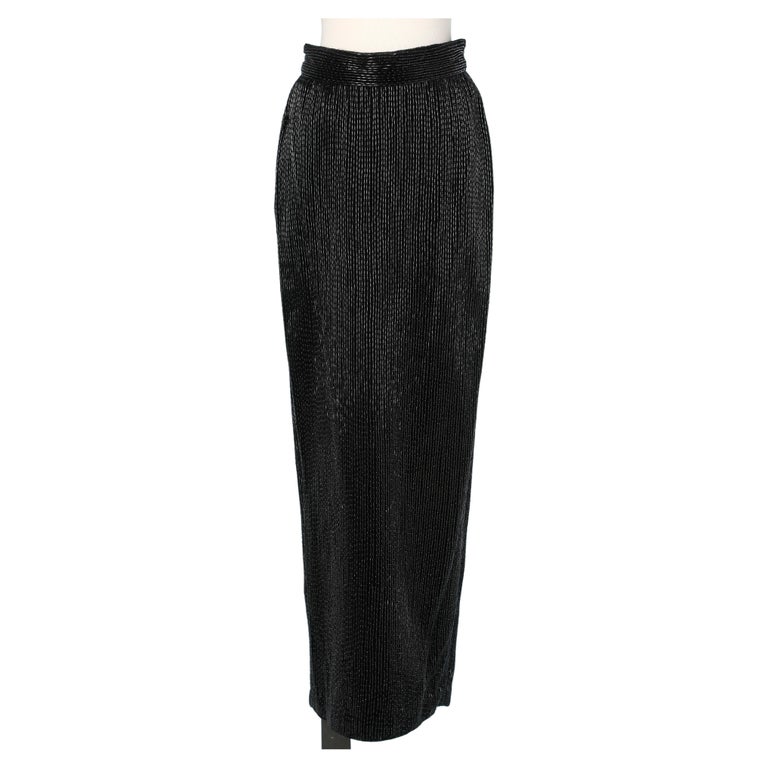 Long evening pencil black skirt fully embroidered Gianni Versace For ...