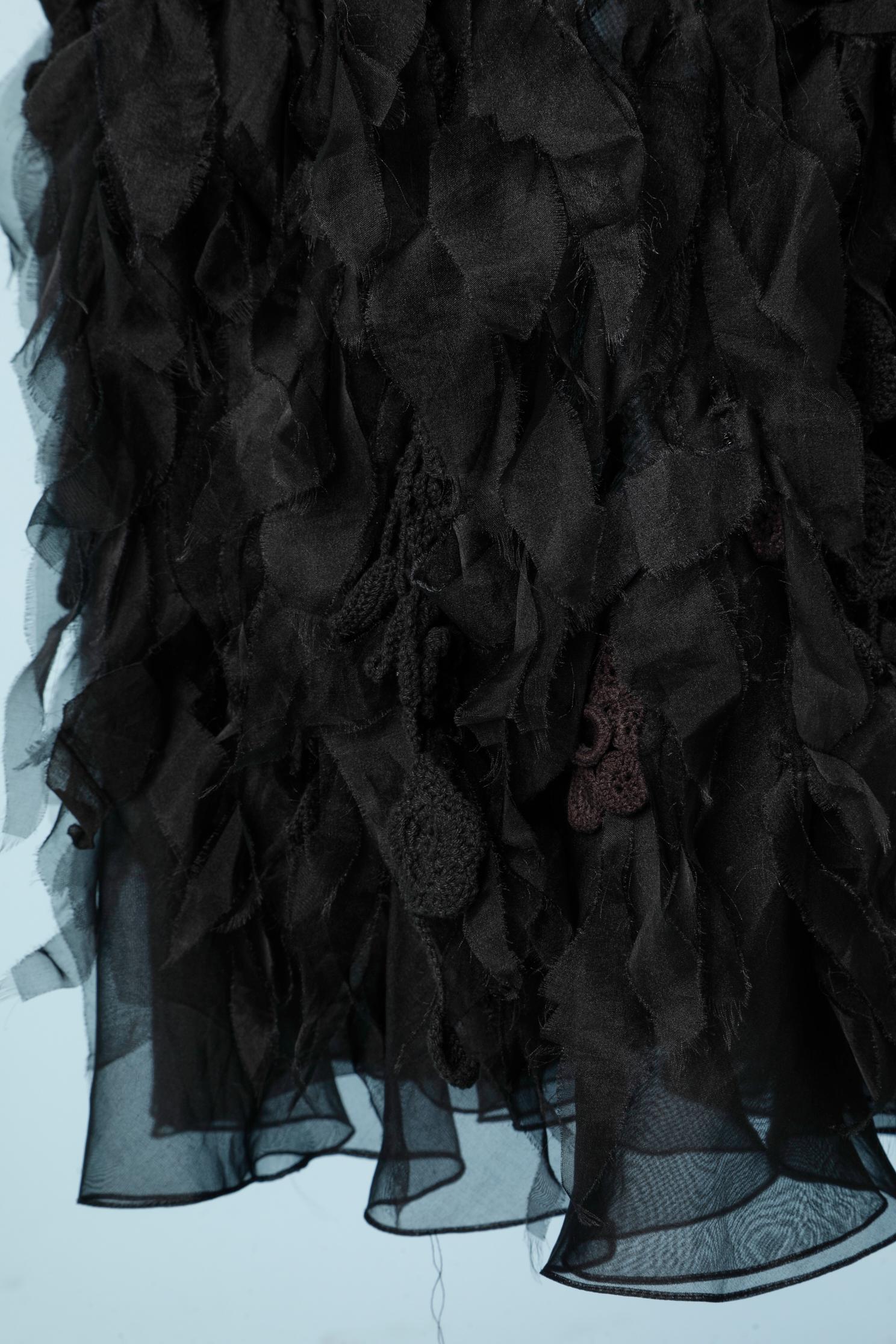 black chiffon maxi skirt