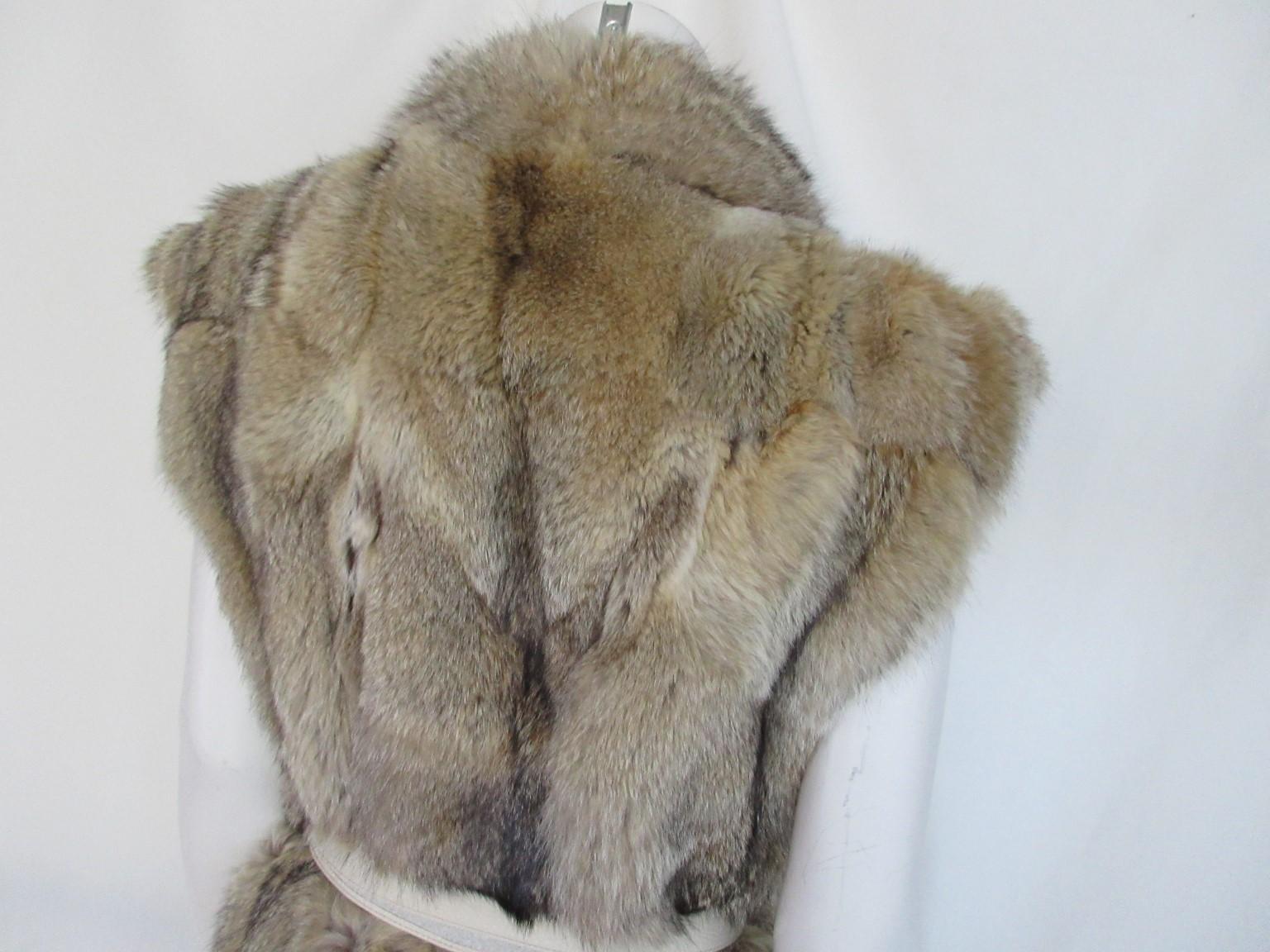 Long Fox Fur Sleeveless Vest For Sale 1