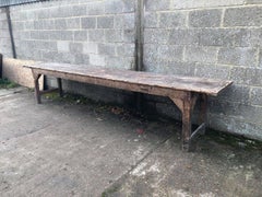 Long French Antique Table, Kitchen Island, Vintage