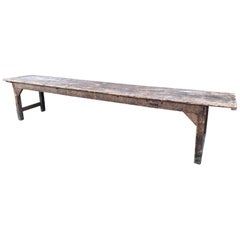 Long French Used Table, Kitchen Island, Vintage