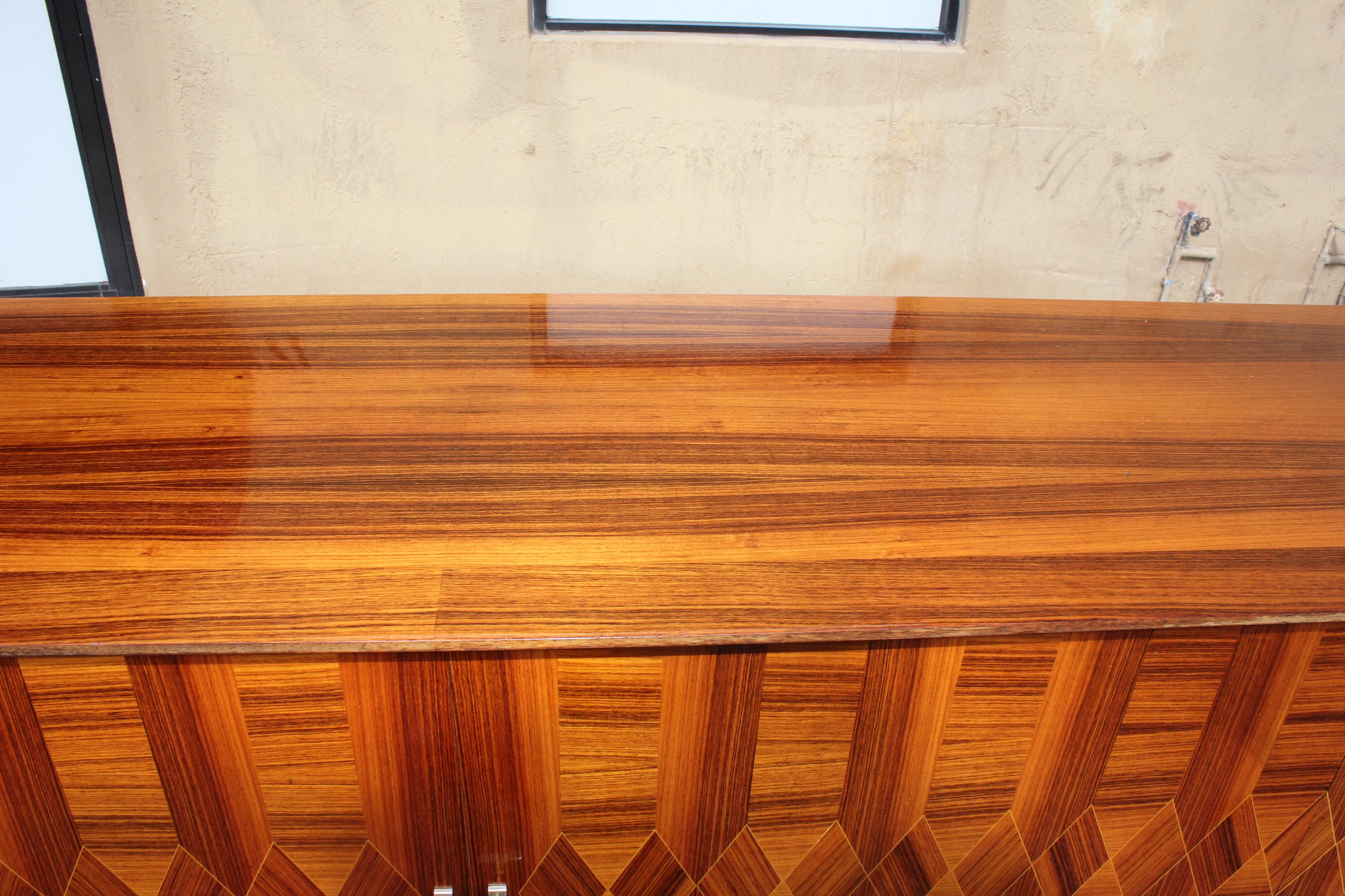 Long French Modern Macassar Ebony Buffet / Credenzas / Sideboard For Sale 5