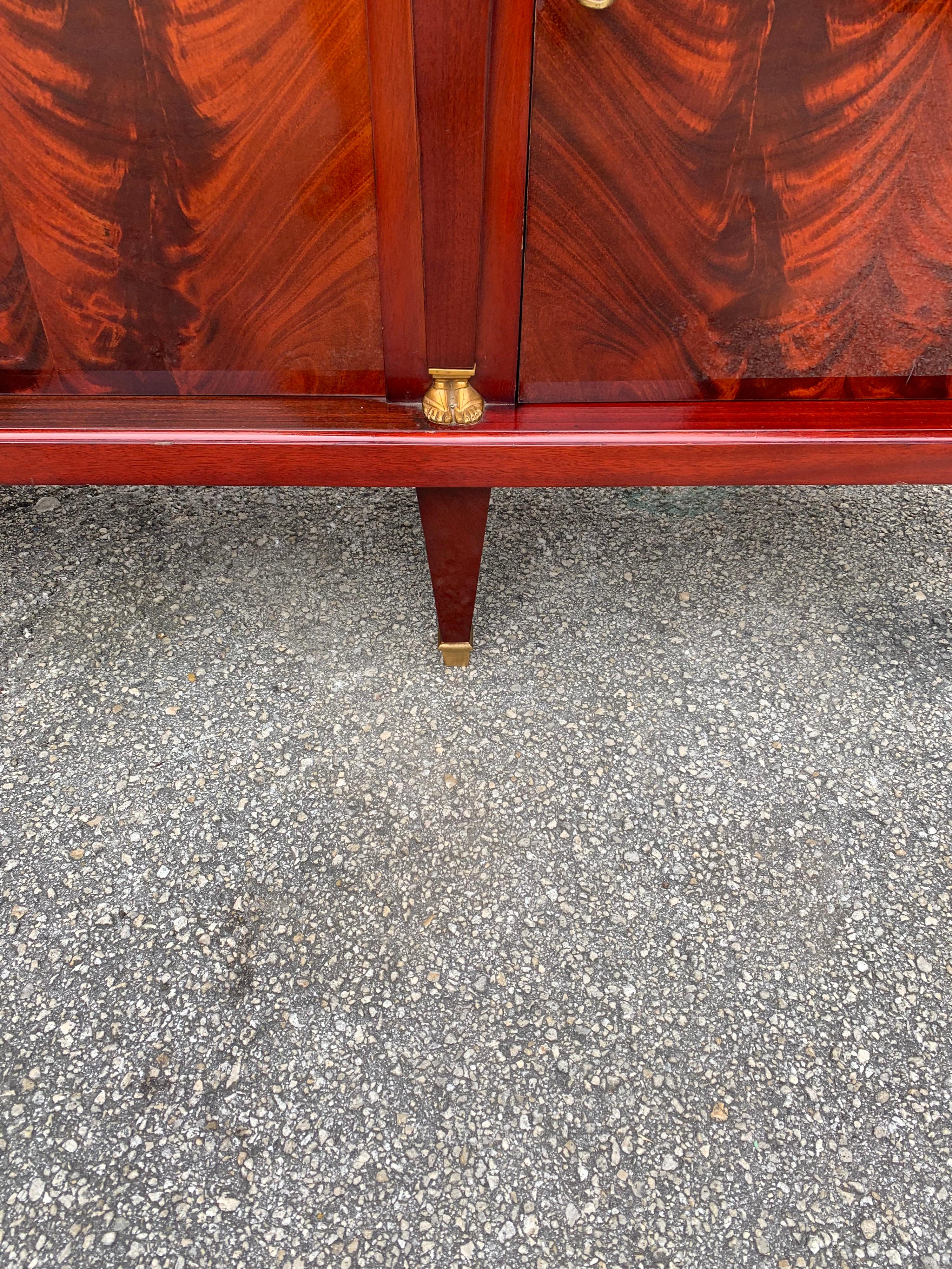 Long French Empire Mahogany Sideboard / Buffet, 1910s For Sale 5