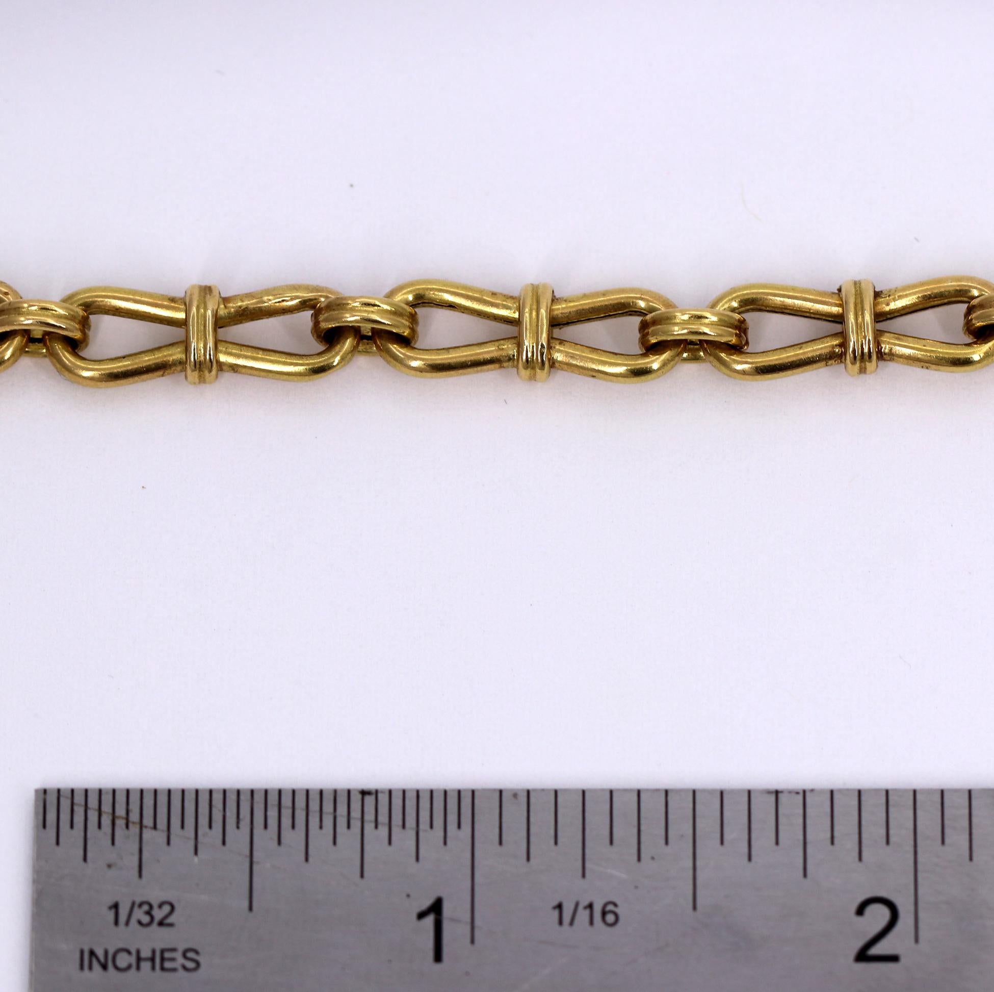 Long French Gold Link Necklace- Smaller in Scale and Lightweight 3